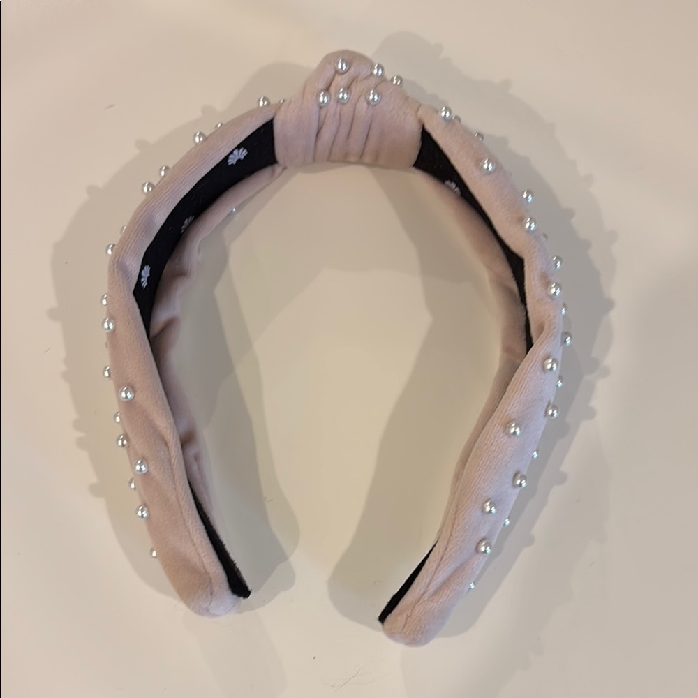 Lele Sadoughi blush pearl headband